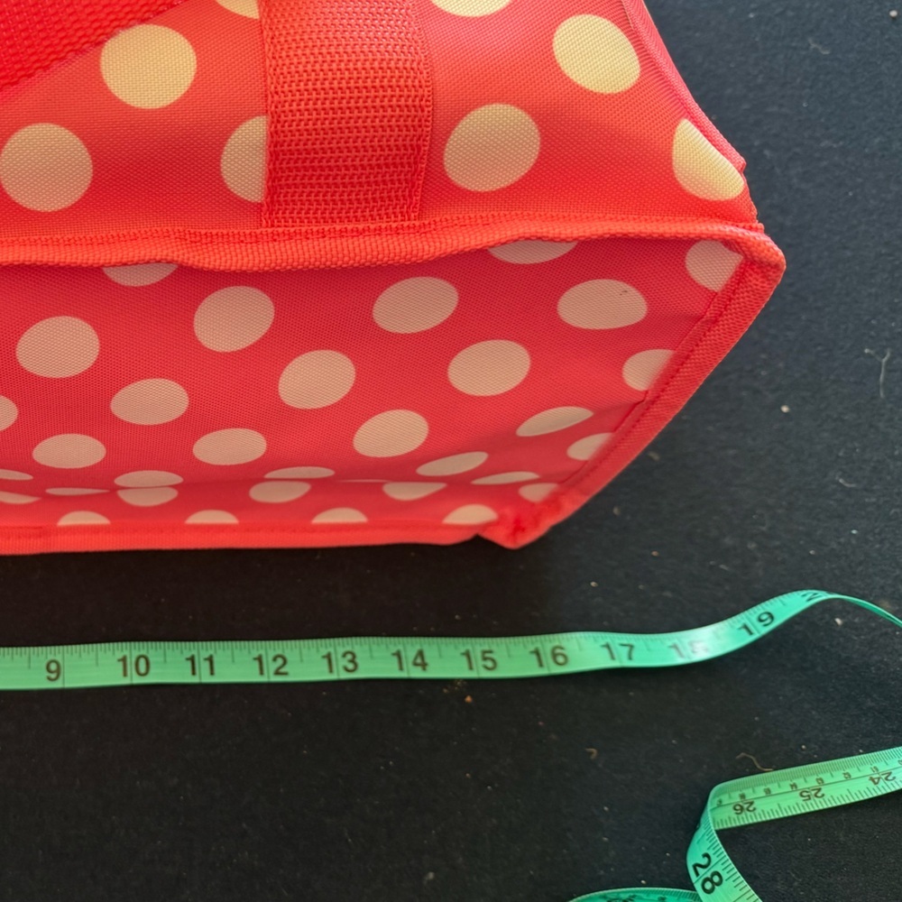 Kate Spade Pink &White insulated tote with Polka Dots, sturdy zipper /handles💗🤍💗 - Picture 2 of 14